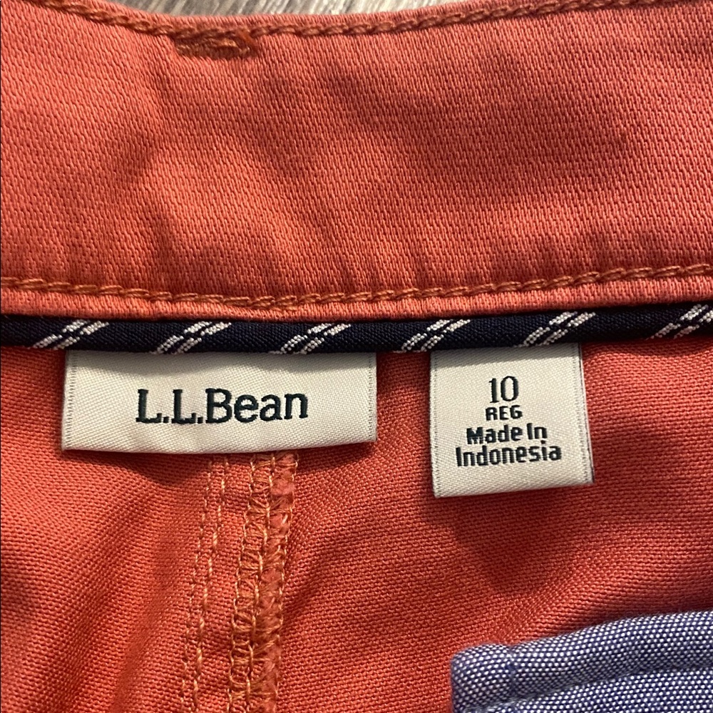 LL Bean Comfort Stretch Chino Bermudas Shorts Sienna Brick Size 10 2025 - Picture 6 of 8
